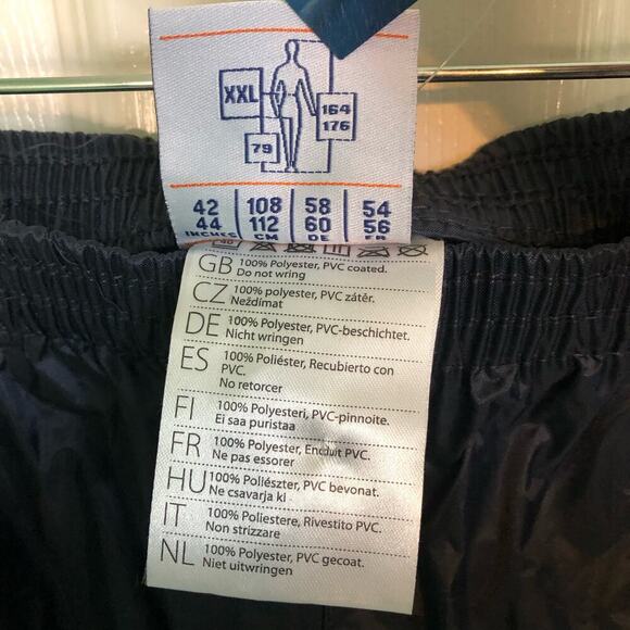 NWT Portwest Classic Rain Pants S441 Navy Blue Elastic Waist: Men's XXL - Picture 7 of 9